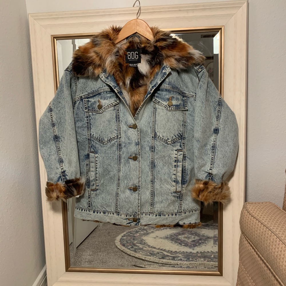 BDG Faux Fur lined Denim Jacket